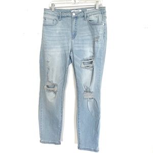 Judy Blue Boyfriend Fit Distressed Jeans Size 13/31